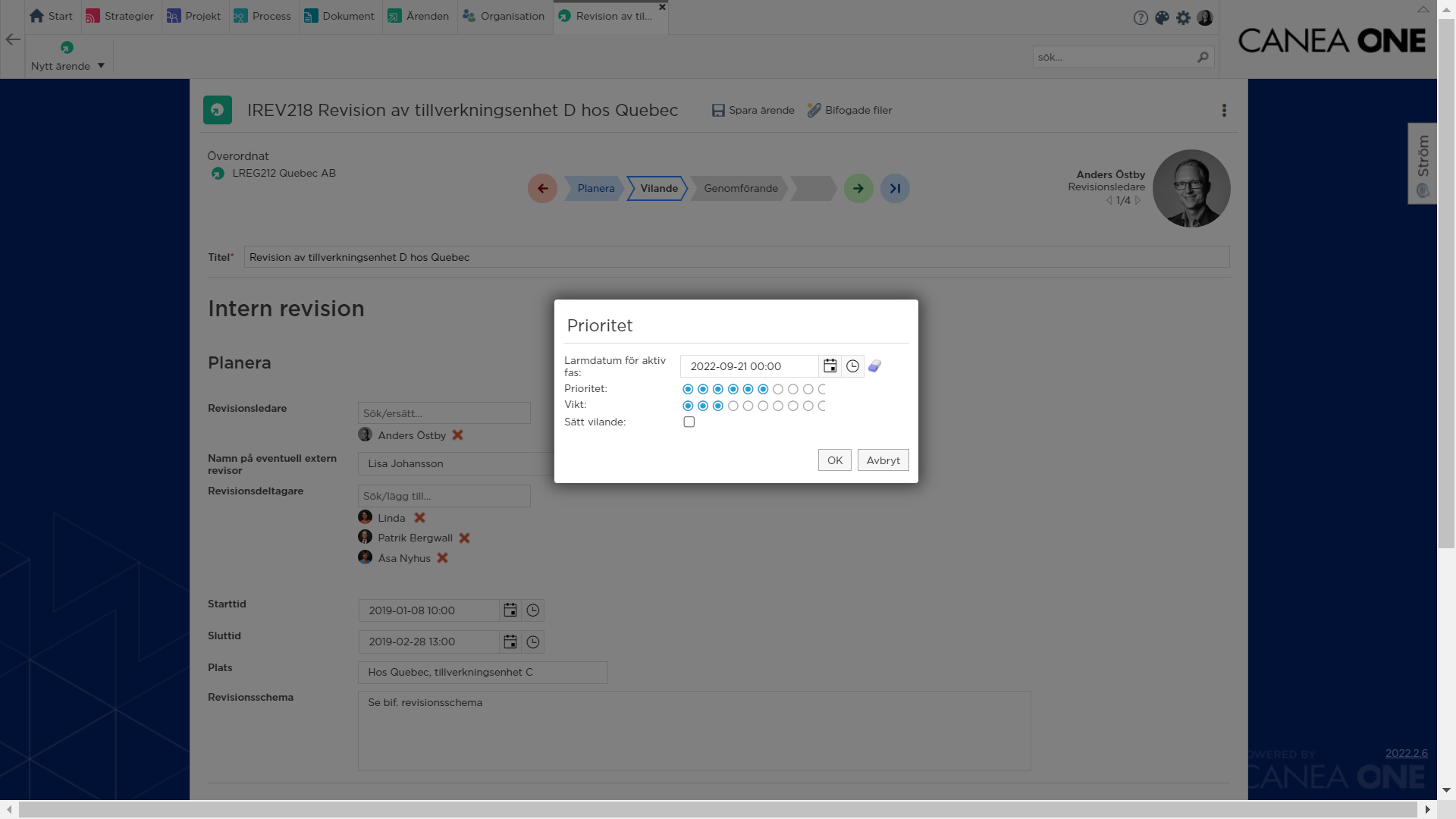 Workflow larma förseningar