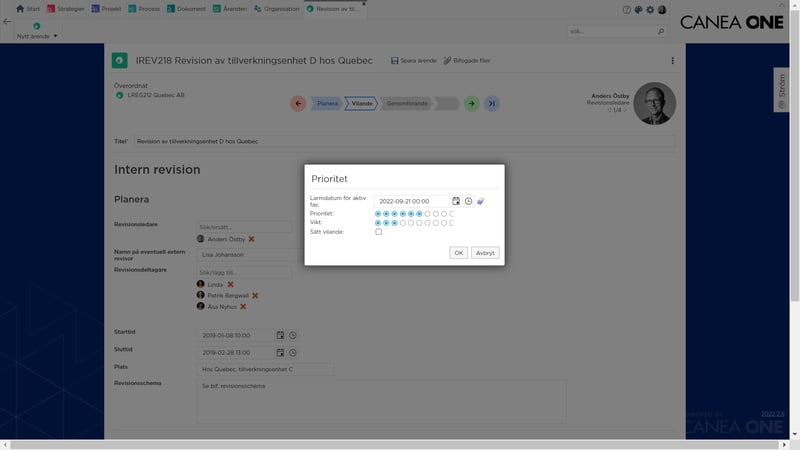 Workflow larma förseningar